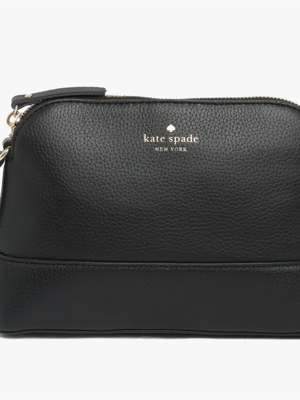 kate spade New York Black Pebbled Leather Crossbody Bag w/ Adjustable Strap